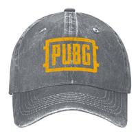 New PUBG Distressed Logo Baseball Cap Anime Unique hats Military Tactical Cap Hat Beach Unisex Womens gray