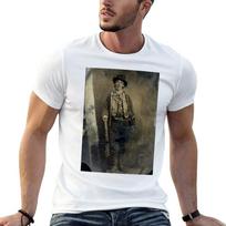 The only surviving authenticated portrait of Billy the Kid (1880) T-Shirt Big and Tall Casual T-Shirt XXXL black