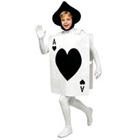 Kids Halloween Costume Playing Card Funny Role Play Outfit One Size raudona