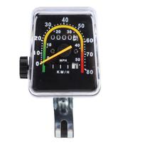 Dviračio mechaninis spidometras Kvadratinis aliuminio lydinio Dviračio mechaninis odometras Važiavimui dviračiu black