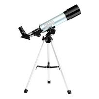 Astronominis teleskopas Kompaktiškas nešiojamas teleskopas su 90 kartų padidinimu su reguliuojamu trikoju black