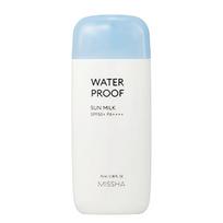Missha All Around Safe Block Waterproof Sun Milk – Long-Lasting SPF50+ PA++++ UV Protection, Korean white