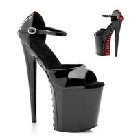20CM Sexy Women Pole Dance Shoes Stripper High Heels Show Pumps Platform Wedding Shoes 34 raudona