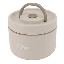 550ml Stainless Steel Insulated Bento Lunch Box Stackable 2 Tier Round Bento Lunch Box Stainless Steel Leakproof Food Thermal insulation model - deep sea blue gray