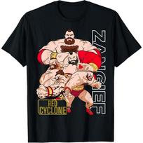 CwqlzXaiQwq Zangief Timeline Street of Fighter Wrestling Red Cyclone FGC T-Shirt XXXL juoda