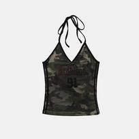 Korean Badblood BCAC Series Spicy Girl Halter Top - Sexy Solid Color Camisole Small black