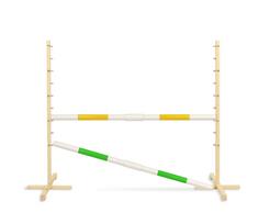 Jumping obstacle for Hobby Horse 160cm, h-120 cm, two beams - yellow and green