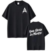 Rapper Anuel AA Real Hasta La Muerte T-shirt Harajuku Fashion Short Sleeve T Shirt Men's Women Hip-hop Punk Cotton Sports Tsh... S įvairiaspalvis