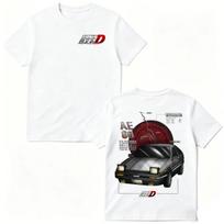 2026 Anime Initial D AE86 Racing Car T-shirt Takumi Fujiwara Tofu Shop Men's Women Fashion T-shirts Cotton Short Sleeves T Shirt 2XL įvairiaspalvis