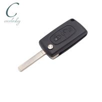 Cocolockey Remote Key Cover For Fiat Scudo 2Button Folding Key Shell No Groove Blade No Battery Holder Auto Replacement Parts 2 Buttons gray