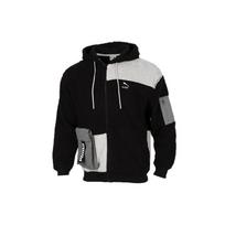 PUMA Velvet Jackets Men's Black Gray Hooded Moderate 530711-01 XS pilka spalva