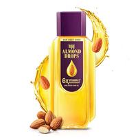 Bajaj Almond Drops Hair Oil, 350ml | 6X Vitamin E Nourishment | Light and Non-Sticky Hair Oil For Hair Fall Control blue