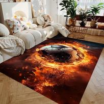 Kamuolio sporto tema Animacinis kilimas Futbolo grindų kilimėlis vaikų miegamajam Futbolo didelio ploto kilimai Stilingas svetainės ir prieškambario kilimas 40x60cm black