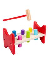 Montessori medinis plaktukas žaislas Vaikų smulkiosios motorikos lavinimas Sensorinis žaidimas Spalvų pažinimo rinkinys Edukacinis žaislas vaikams su autizmu