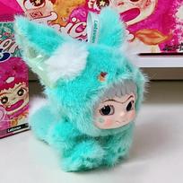 Wakuku V1 V2 Blind Box Fox & Bunny Trick Or Treat Series Vinyl Doll Suprise Bag Keychain Trendy Toy Mystery Box  Gifts blue
