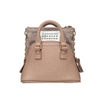 Maison Margiela 5Ac Classic Logo Tag Zipper Closure Grain Calfskin Handheld Crossbody Shoulder Bag Women Bags Pink Brown SB3WG0025P4455T2070 Basic Set (Bag+Dust Bag) beige