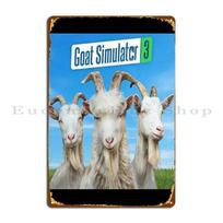 DORA Tin Sign Goat Simulator Metal Plaque Cinema Living Room Garage Garage Iron Tin Sign Poster 20x30cm（7.8x11.8inch）