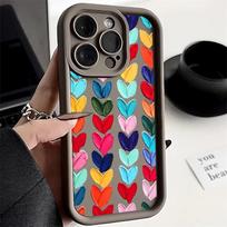Small Love Heart Phone Case for Motorola Moto Edge 40 Neo 50 Pro 50 Fusion 5G G84 G14 G32 G35 G52 G30 G60S G53 G22 E13 E14 Cover Motorola G34 gray