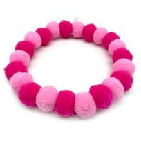 30pcs New Pet Dog Bow Tie Rainbow Flower Hair Ball Necklace Collar Pet Dog Cat Bowties Neckties Dog Grooming Accessories (as the picture,neck size (25-30cm)) pink