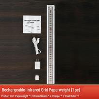 Rechargeable Laser Grid Calligraphy Ruler with Traceless Infrared Positioning black