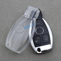 Visiškai skaidrus automobilio rakto dangtelis apvalkalas Mercedes Benz W176 W246 W204 W205 W212 W221 W166 X253 C253 W463 C117 C218 X156 black