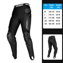 Men's Motorcycle Armor Trousers Summer Motocross Pants Long Armor Knee Crotch Hip Protection Motorbike Riding Racing Equipment M black