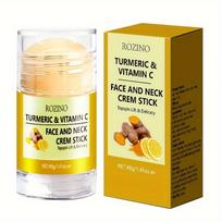 Vitamino C ir ciberžolės hidratacijos drėkinamasis kaklo kremas, stangrinamos kaklo linijos, hipoalerginis drėkinamasis kremas švytinčiai odai 40g beige
