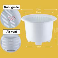 Orchid Flower Pot With Holes Double Layers Breathable Reduce Root Rot White Flower Pot For Home Decoration yellow