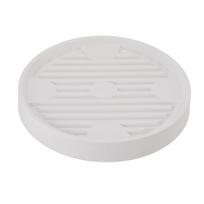 Plant Pallet Caddy Plant Stand Round Flower Pot Mover Indoor Outdoor Plant Tray Dolly with Hidden Wheels Multi Function ID 31.5cm / 12.4in white