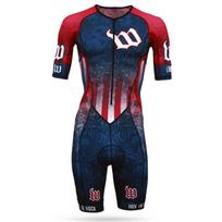 Wattie Ink Vyriškas triatlono kombinezonas Dviračių komplektas Važiavimas dviračiu MTB Skinsuit Greičio kostiumas Kombinezonas Vienos dalies kostiumas Bodysuit Chrono Ciclismo XXS blue