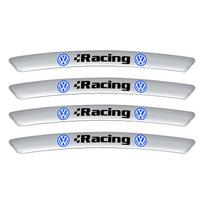 4 vnt. Automobilio rato stebulės emblema Padangų ratlankių lipdukai Aksesuarai Volkswagen Scirocco POLO Tiguan Passat B5 B6 B7 Golf EOS Jetta MK6 Octavia balta