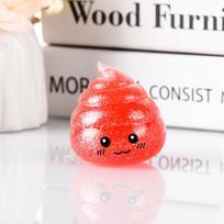 Toys New Novelty Glitter Squishy Poo Stress Ball Funny Stretchable Squeeze Fidget Stress Relief Anti-Anxiety Sensory Plaything gray