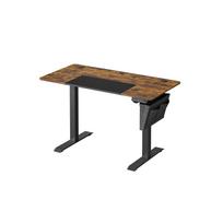 SONGMICS elektrinis stalas su reguliuojamu aukščiu, 60 x 120 x (72-120) cm, visiškai reguliuojamas, sujungta plokštė, atminties funkcija su 4 aukščiais, vintažinė ruda/juoda ruda