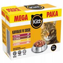 Drėgnas kačių ėdalas Kitty, įvairių skonių