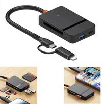 USB kortelių skaitytuvas adapteris USB 3.0 USB-C Micro SD TF 5Gb/s iki 2 TB