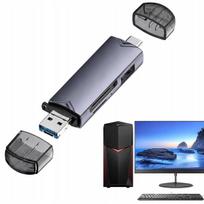 Micro SD TF atminties kortelių skaitytuvas USB-C, USB, MicroUSB 6in1