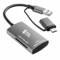 Atminties kortelių skaitytuvas MicroSD USB-C USB-A Spacetronik