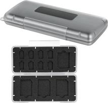 SD ir microSD kortelių dėklų rinkinys su ABS paminkštinimu kelionėms