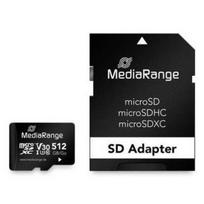 MicroSD atminties kortelė MediaRange 512GB UHS-1 Cl.10 su adapteriu