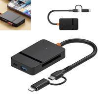 USB atminties kortelių skaitytuvas USB 3.0 USB-C Micro SD TF 5Gb/s iki 2 TB