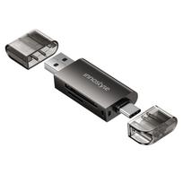 USB-C USB SD kortelių skaitytuvas INNOSTYLE, Micro SD, TF, nešiojamam kompiuteriui, telefonui