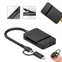 USB 3.0 ir USB-C atminties kortelių skaitytuvas, Micro SD, TF, iki 2TB, 5Gb/s