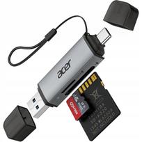 Kortelių skaitytuvas Acer SD/Micro SD, USB-C ir USB 3.0, 2in1, SDHC, SDXC, MicroSD