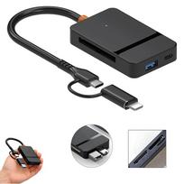 USB atminties kortelių skaitytuvas USB-C, SD/TF/CF/MS, 5Gb/s