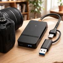 USB-A atminties kortelių skaitytuvas USB-C SD/TF/CF/MS, 5Gb/s duomenų perdavimas