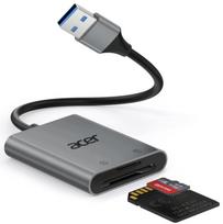 USB 3.0 kortelių skaitytuvas su laidu, Acer, USB-A, SD, Micro SD