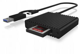 CFexpress 2.0 atminties kortelių skaitytuvas, 10Gbps, metalinis, USB ir USB C