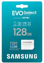 Atminties kortelė SAMSUNG EVO SELECT microSD su SD adapteriu 128GB 160MB/s