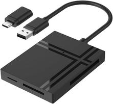Kortelių skaitytuvas 5in1 USB 3.0 Type-C SD TF XD CF MS OTG adapteris