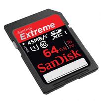 Atminties kortelė 64GB SANDISK EXTREME SD XC 45MB/s C1